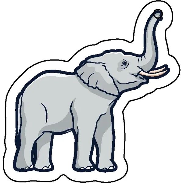 Elephant shaped acrylic keychain with 1" split ring and customization.... from ASI 72521 Morris Magnets / Laser Cuts