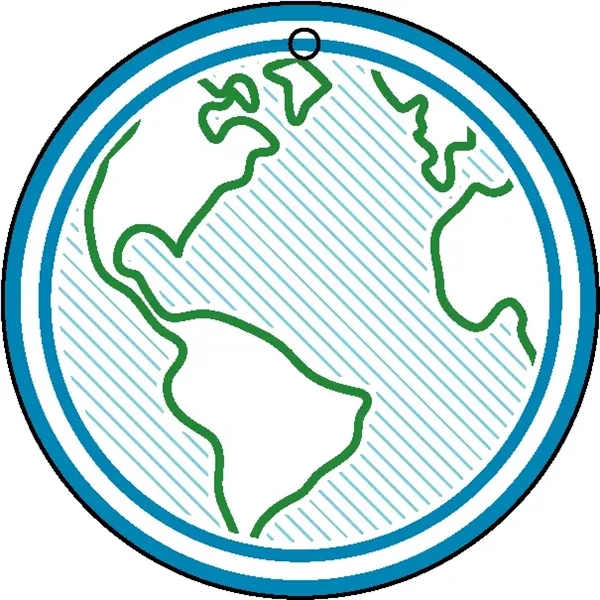 Globe shaped acrylic keychain with 1" split ring and customization.... from ASI 72521 Morris Magnets / Laser Cuts