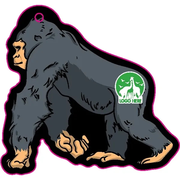 Gorilla shaped acrylic keychain with 1" split ring and customization.... from ASI 72521 Morris Magnets / Laser Cuts