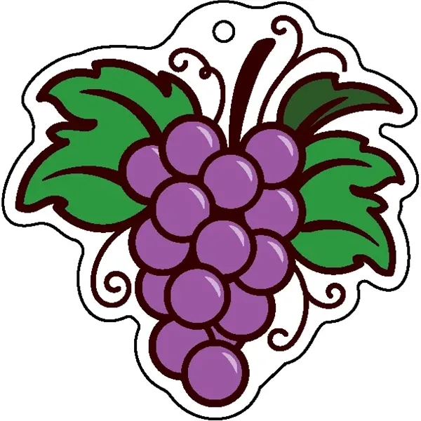 Grapes shaped acrylic keychain with 1" split ring and customization.... from ASI 72521 Morris Magnets / Laser Cuts