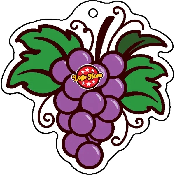 Grapes shaped acrylic keychain with 1" split ring and customization.... from ASI 72521 Morris Magnets / Laser Cuts