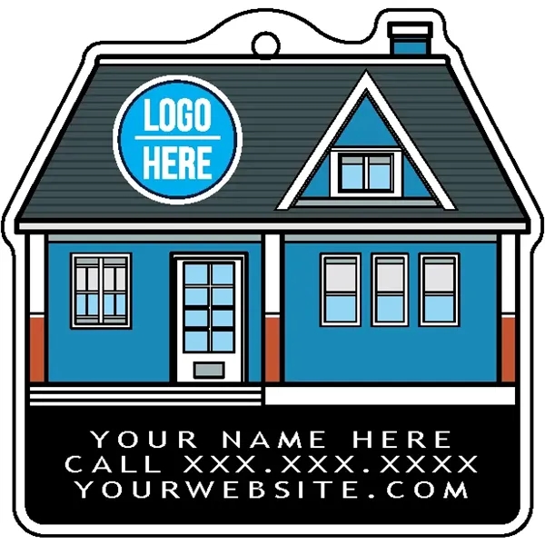 House shaped acrylic keychain with 1" split ring and customization.... from ASI 72521 Morris Magnets / Laser Cuts