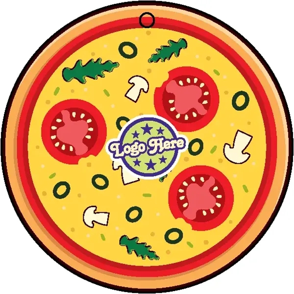 Pizza shaped acrylic keychain with 1" split ring and customization.... from ASI 72521 Morris Magnets / Laser Cuts