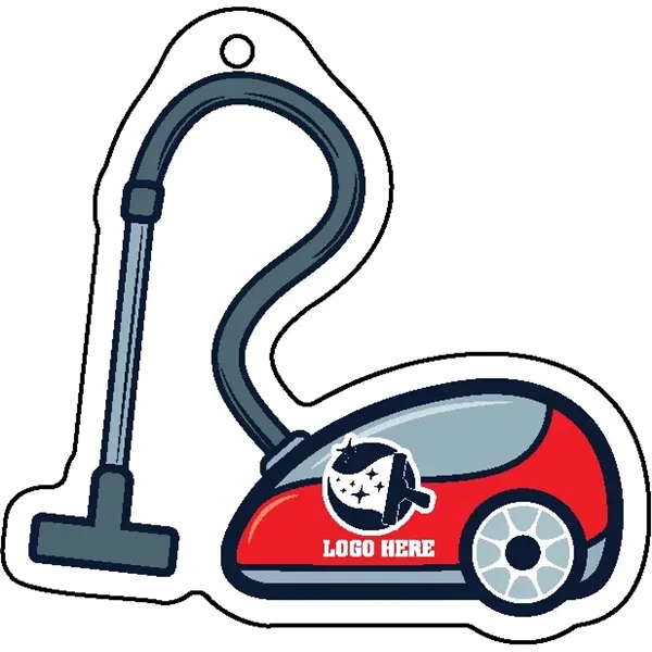 Vacuum cleaner shaped acrylic keychain with 1" split ring and customization.... from ASI 72521 Morris Magnets / Laser Cuts