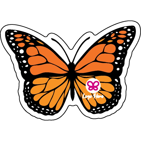 1/4" thick acrylic magnet with butterfly stock shape and full color... from ASI 72521 Morris Magnets / Laser Cuts