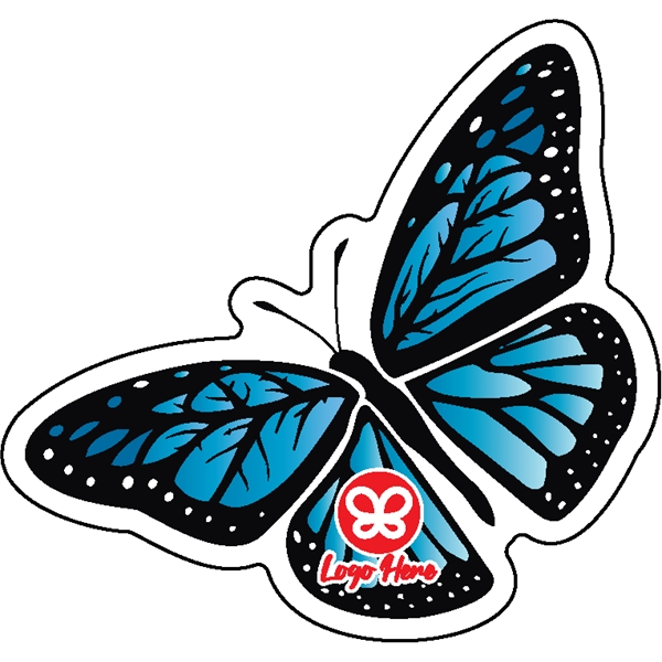 1/4" thick acrylic magnet with butterfly stock shape and full color... from ASI 72521 Morris Magnets / Laser Cuts