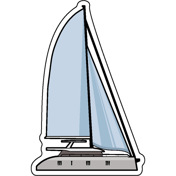 Sail boat shaped acrylic magnet with full color printing and offered... from ASI 72521 Morris Magnets / Laser Cuts
