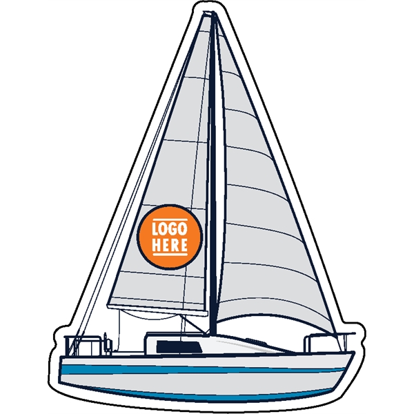 Sail boat shaped acrylic magnet with 1/4" thickness and an assortment... from ASI 72521 Morris Magnets / Laser Cuts