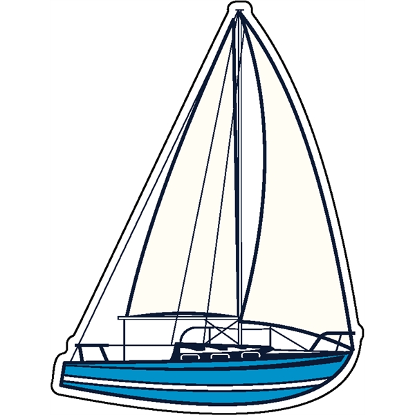 Sail boat shaped acrylic magnet with 1/4" thickness and multiple size... from ASI 72521 Morris Magnets / Laser Cuts