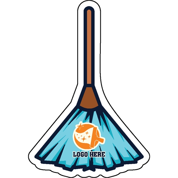 1/4" thick acrylic magnet with broom shape and full color imprinting.... from ASI 72521 Morris Magnets / Laser Cuts