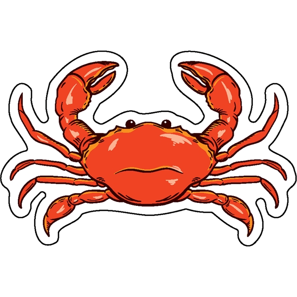 Crab shaped acrylic magnets with 1/4" thickness and full color imprinting;... from ASI 72521 Morris Magnets / Laser Cuts
