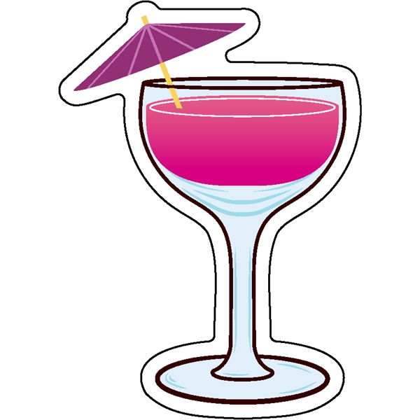 1/4" thick acrylic magnet with margarita glass tock shape and full... from ASI 72521 Morris Magnets / Laser Cuts