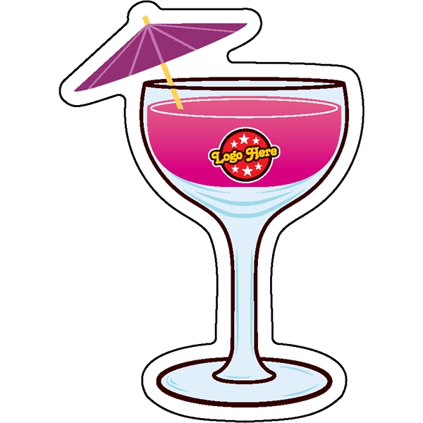 1/4" thick acrylic magnet with margarita glass tock shape and full... from ASI 72521 Morris Magnets / Laser Cuts