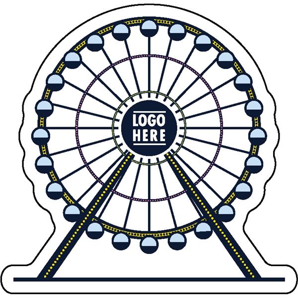 1/4" thick acrylic magnet with Ferris Wheel stock shape and full... from ASI 72521 Morris Magnets / Laser Cuts