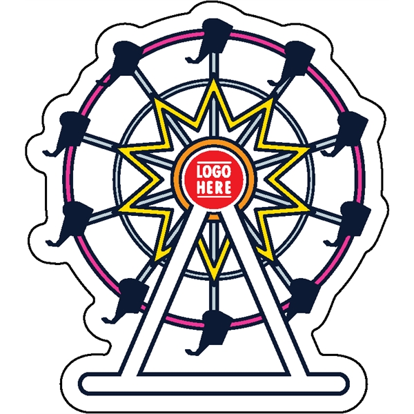1/4" thick acrylic magnet with Ferris Wheel stock shape and full... from ASI 72521 Morris Magnets / Laser Cuts