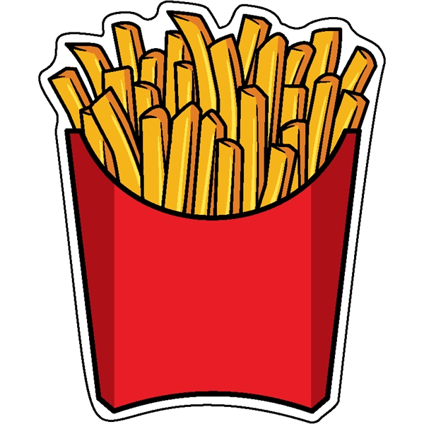 1/4" thick acrylic plastic magnets with fries design and full color... from ASI 72521 Morris Magnets / Laser Cuts