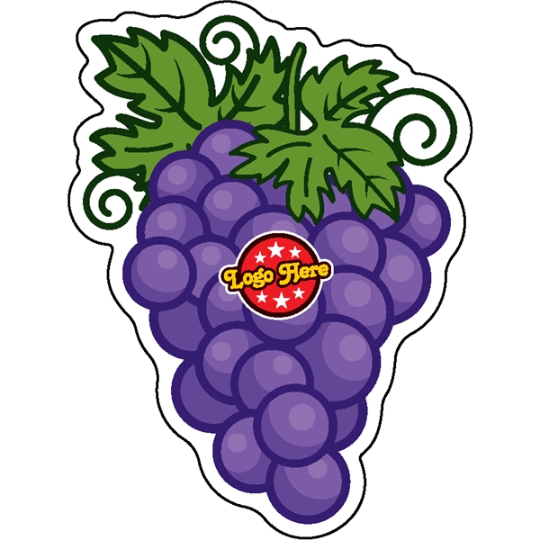 1/4" thick acrylic magnet with grapes shape and full color imprinting.... from ASI 72521 Morris Magnets / Laser Cuts