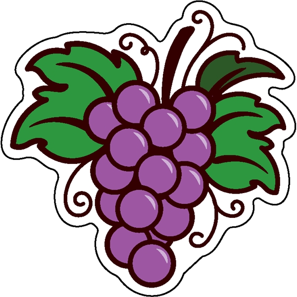 1/4" thick acrylic magnet with grapes shape and full color imprinting.... from ASI 72521 Morris Magnets / Laser Cuts