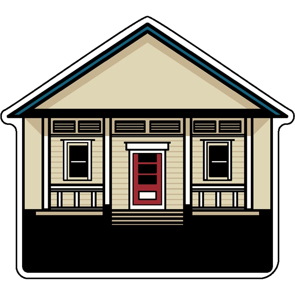 House shaped, 1/4" thick acrylic magnet with customization.... from ASI 72521 Morris Magnets / Laser Cuts