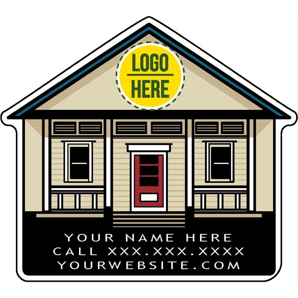 House shaped, 1/4" thick acrylic magnet with customization.... from ASI 72521 Morris Magnets / Laser Cuts
