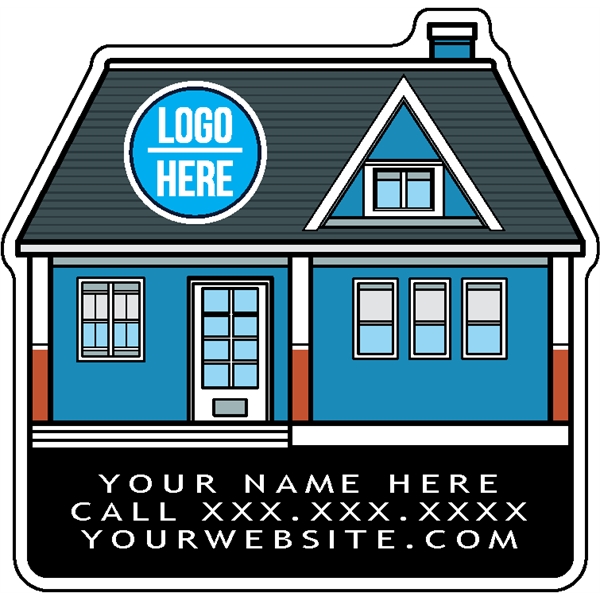 House shaped, 1/4" thick acrylic magnet with customization.... from ASI 72521 Morris Magnets / Laser Cuts