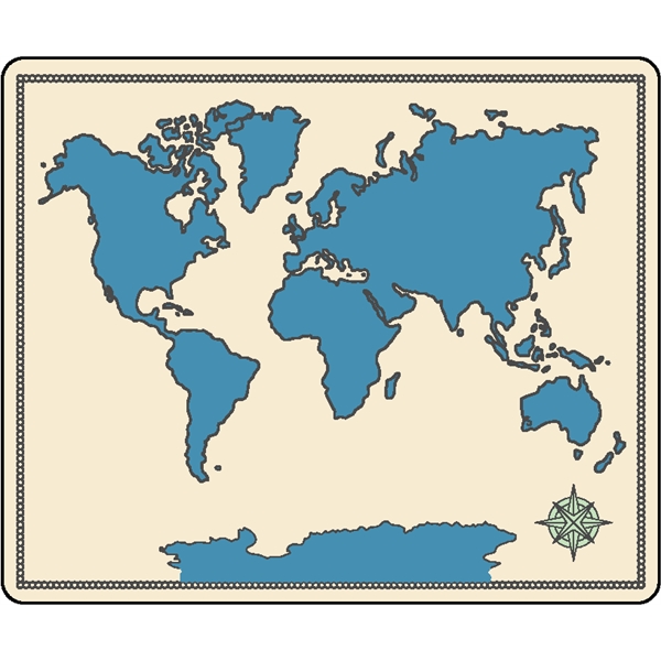 1/4" thick acrylic magnet with world map shape and full color... from ASI 72521 Morris Magnets / Laser Cuts