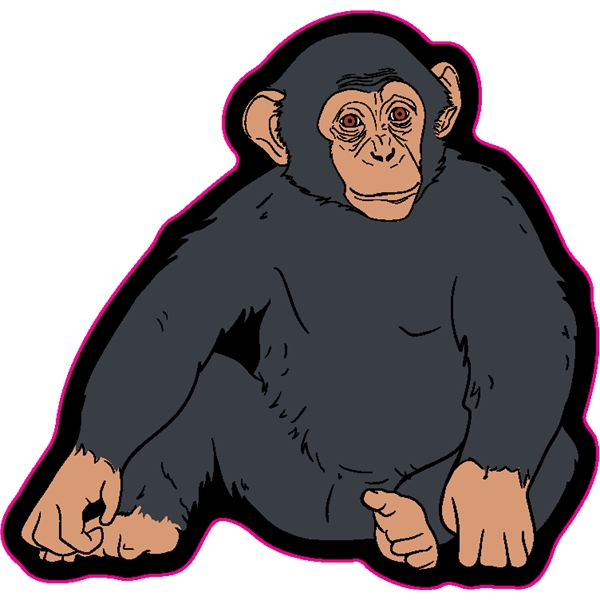 1/4" thick acrylic magnet with monkey stock shape and full color... from ASI 72521 Morris Magnets / Laser Cuts