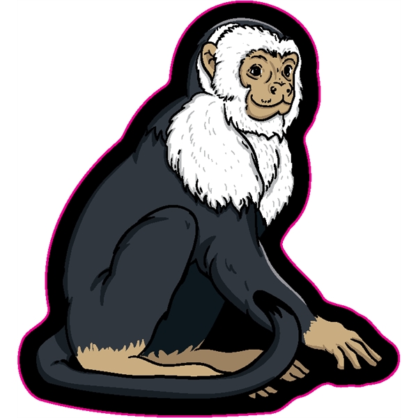 1/4" thick acrylic magnet with monkey stock shape and full color... from ASI 72521 Morris Magnets / Laser Cuts