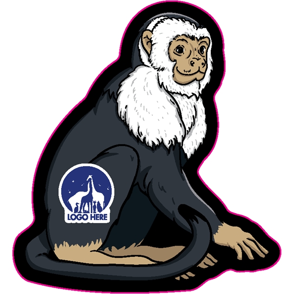 1/4" thick acrylic magnet with monkey stock shape and full color... from ASI 72521 Morris Magnets / Laser Cuts