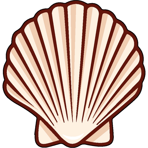 1/4" thick acrylic magnet with seashell stock shape and full color... from ASI 72521 Morris Magnets / Laser Cuts