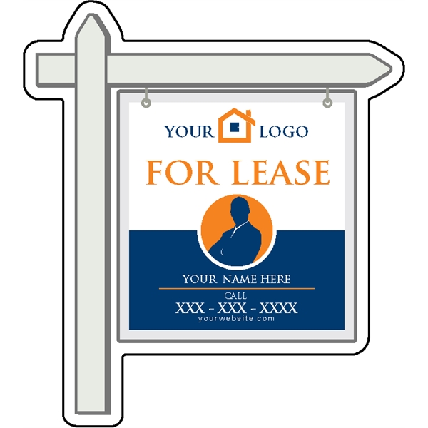1/4" thick acrylic magnet with real estate signage stock shape and... from ASI 72521 Morris Magnets / Laser Cuts