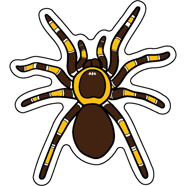 1/4" thick acrylic magnet with spider stock shape and full color... from ASI 72521 Morris Magnets / Laser Cuts
