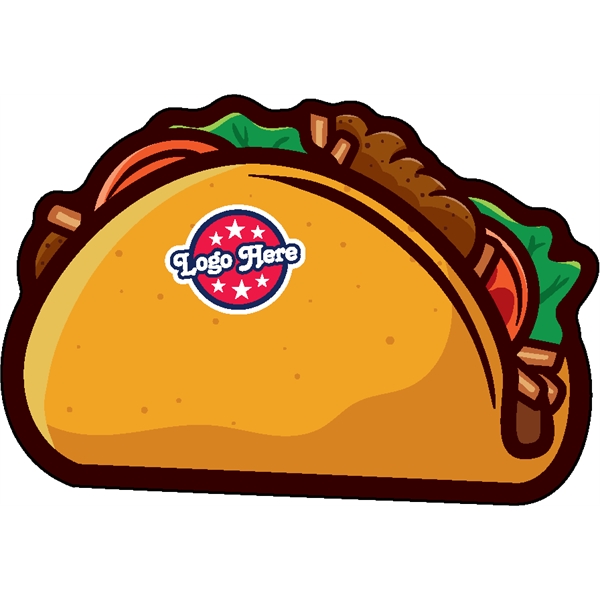 1/4" thick acrylic magnet with taco stock shape and full color... from ASI 72521 Morris Magnets / Laser Cuts