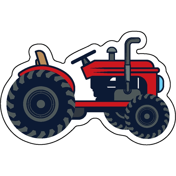 1/4" thick acrylic magnet with tractor stock shape and full color... from ASI 72521 Morris Magnets / Laser Cuts