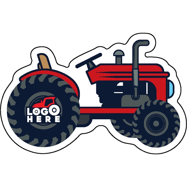 1/4" thick acrylic magnet with tractor stock shape and full color... from ASI 72521 Morris Magnets / Laser Cuts