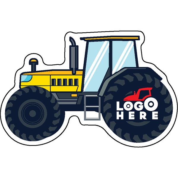 1/4" thick acrylic magnet with tractor stock shape and full color... from ASI 72521 Morris Magnets / Laser Cuts