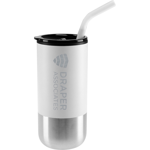 Vigo Collection stainless steel 16-ounce tumbler with plastic liner, lid and... from ASI 71920 Moderne Glass Company Inc / Glass America®