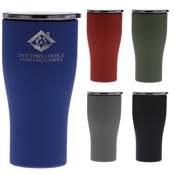 Piccolo Collection 20-ounce stainless steel tumbler with black interior liner and... from ASI 71920 Moderne Glass Company Inc / Glass America®