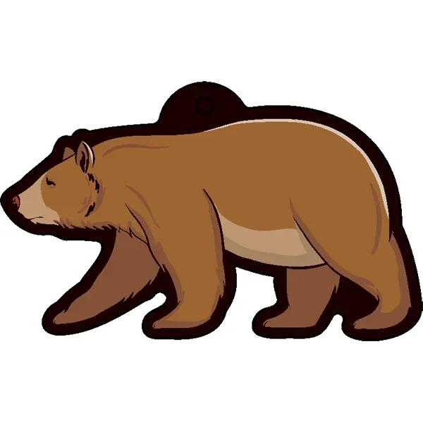 Bear shaped acrylic keychain with 1" split ring and customization.... from ASI 72521 Morris Magnets / Laser Cuts