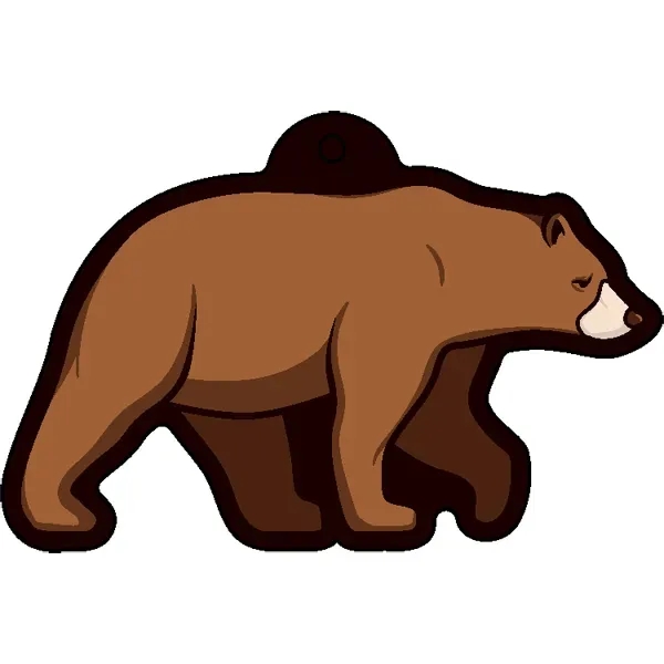 Bear shaped acrylic keychain with 1" split ring and customization.... from ASI 72521 Morris Magnets / Laser Cuts