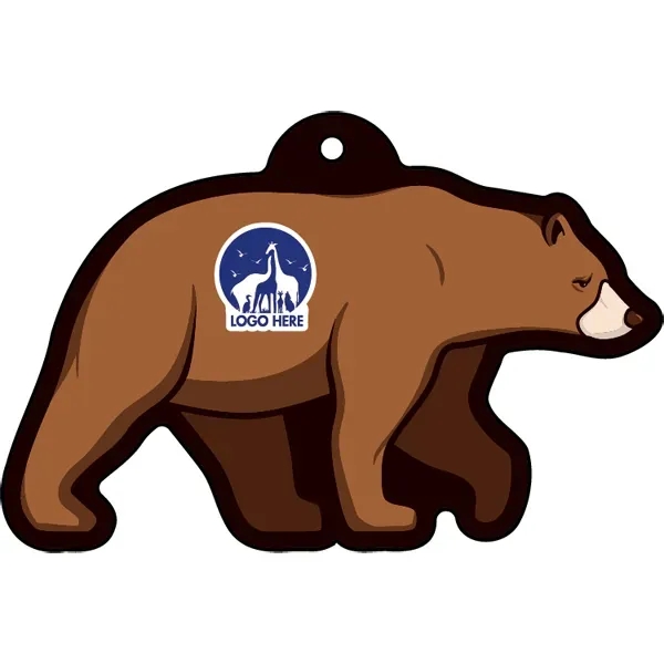 Bear shaped acrylic keychain with 1" split ring and customization.... from ASI 72521 Morris Magnets / Laser Cuts