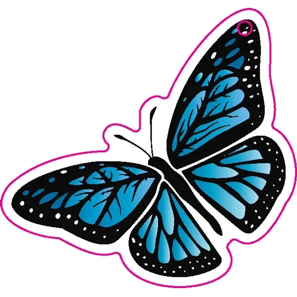 Butterfly shaped acrylic keychain with 1" split ring and customization.... from ASI 72521 Morris Magnets / Laser Cuts