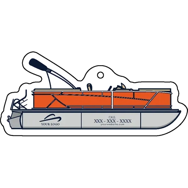 Boat shaped acrylic keychain with 1" split ring and customization.... from ASI 72521 Morris Magnets / Laser Cuts