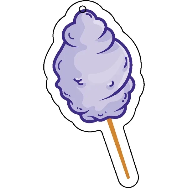 Cotton candy shaped acrylic keychain with 1" split ring and customization.... from ASI 72521 Morris Magnets / Laser Cuts