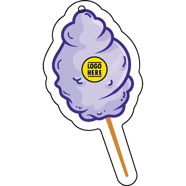 Cotton candy shaped acrylic keychain with 1" split ring and customization.... from ASI 72521 Morris Magnets / Laser Cuts