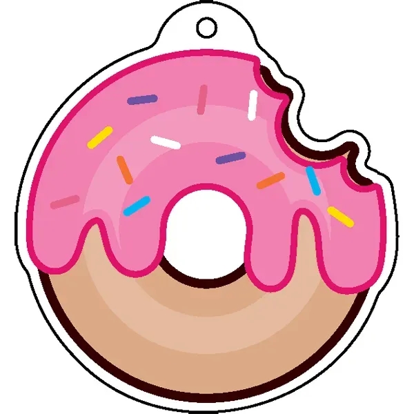 Donut shaped acrylic keychain with 1" split ring and customization.... from ASI 72521 Morris Magnets / Laser Cuts