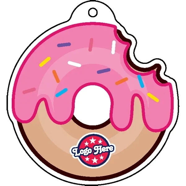 Donut shaped acrylic keychain with 1" split ring and customization.... from ASI 72521 Morris Magnets / Laser Cuts