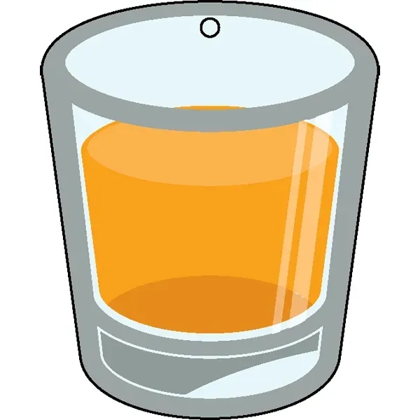 Shot glass shaped acrylic keychain with 1" split ring and customization.... from ASI 72521 Morris Magnets / Laser Cuts