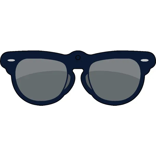 Glasses shaped acrylic keychain with 1" split ring and customization.... from ASI 72521 Morris Magnets / Laser Cuts