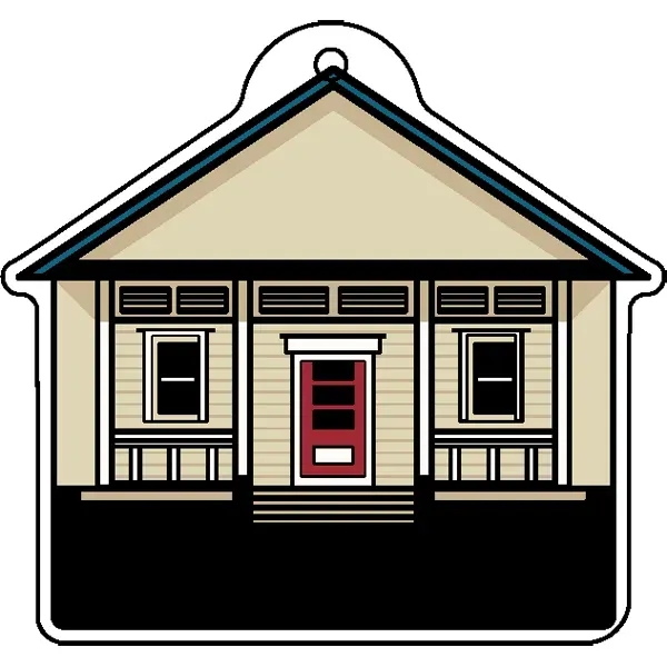 House shaped acrylic keychain with 1" split ring and customization.... from ASI 72521 Morris Magnets / Laser Cuts